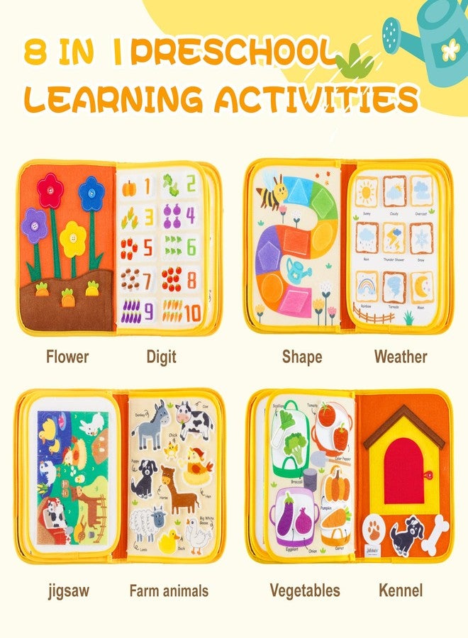 Jollybaby Montessori Activity Busy Book for Toddlers, Preschool Educational Learning Busy Board for 3 Year Old, Felt Quiet Book Birthday Gift - Farm - Image 5